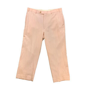Vintage Brooks Brothers Pants Mens 36 Short Pink Wool Flat Front Dress Trouser